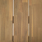 Ensemble de salle à manger contemporain 3 pièces en bois d'acacia naturel SEI Furniture avec table et bancs