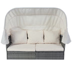 Ensemble de mobilier de jardin U_STYLE : lit de jour/solarium avec auvent rétractable