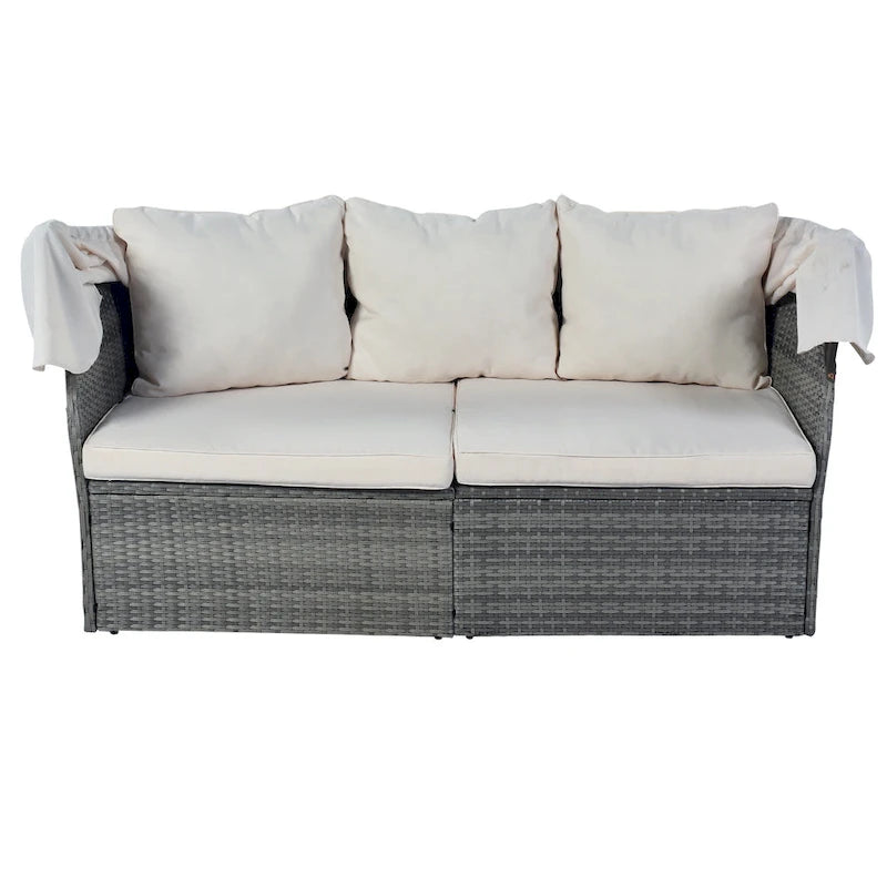 Ensemble de mobilier de jardin U_STYLE : lit de jour/solarium avec auvent rétractable