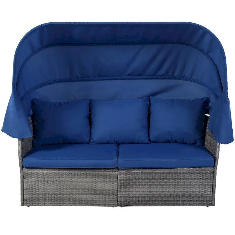 Ensemble de mobilier de jardin U_STYLE : lit de jour/solarium avec auvent rétractable