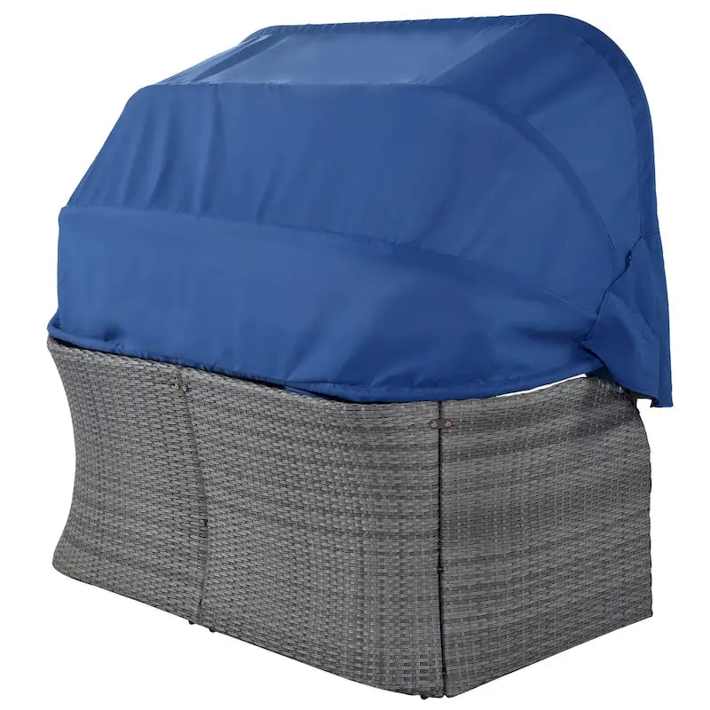 Ensemble de mobilier de jardin U_STYLE : lit de jour/solarium avec auvent rétractable