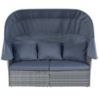 Ensemble de mobilier de jardin U_STYLE : lit de jour/solarium avec auvent rétractable