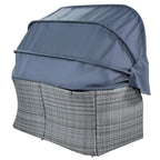 Ensemble de mobilier de jardin U_STYLE : lit de jour/solarium avec auvent rétractable