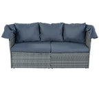 Ensemble de mobilier de jardin U_STYLE : lit de jour/solarium avec auvent rétractable