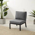 Fauteuil central d'angle en métal Crosley Clark Outdoor