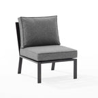 Fauteuil central d'angle en métal Crosley Clark Outdoor