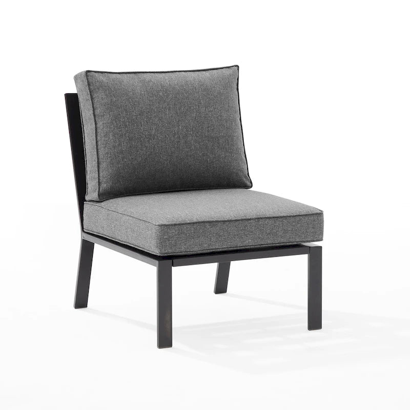 Fauteuil central d'angle en métal Crosley Clark Outdoor
