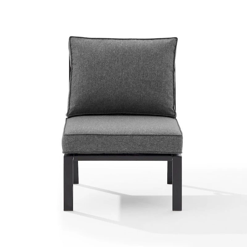 Fauteuil central d'angle en métal Crosley Clark Outdoor