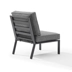 Fauteuil central d'angle en métal Crosley Clark Outdoor