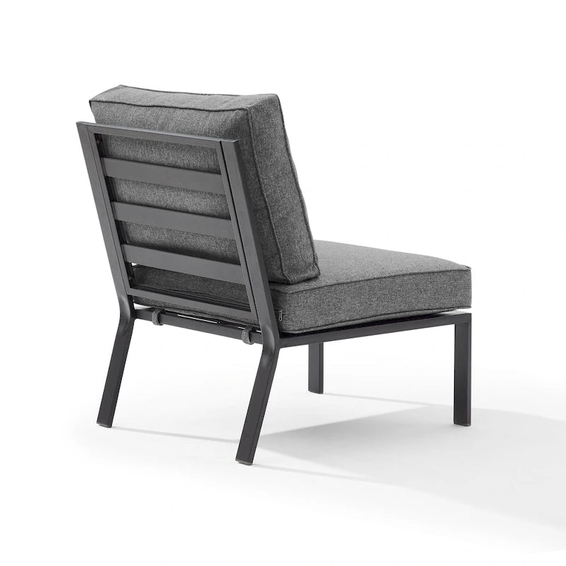 Fauteuil central d'angle en métal Crosley Clark Outdoor