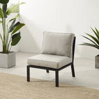Fauteuil central d'angle en métal Crosley Clark Outdoor