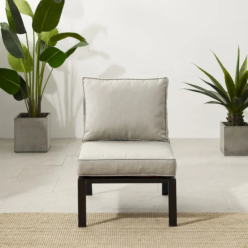 Fauteuil central d'angle en métal Crosley Clark Outdoor