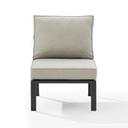 Fauteuil central d'angle en métal Crosley Clark Outdoor