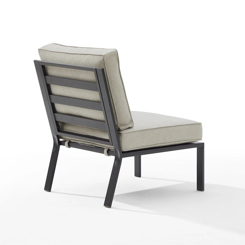 Fauteuil central d'angle en métal Crosley Clark Outdoor