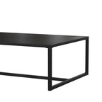 Table basse de patio en acier de qualité commerciale, résistante aux intempéries, pour intérieur et extérieur - 81 cm (P) x 114 cm (L) x 38 cm (H)