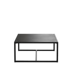 Table basse de patio en acier de qualité commerciale, résistante aux intempéries, pour intérieur et extérieur - 81 cm (P) x 114 cm (L) x 38 cm (H)