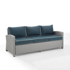 Canapé d'extérieur en résine tressée Bradenton - 80,5 cm (L) x 31,75 cm (P) x 32,5 cm (H)