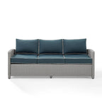 Canapé d'extérieur en résine tressée Bradenton - 80,5 cm (L) x 31,75 cm (P) x 32,5 cm (H)