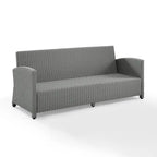 Canapé d'extérieur en résine tressée Bradenton - 80,5 cm (L) x 31,75 cm (P) x 32,5 cm (H)