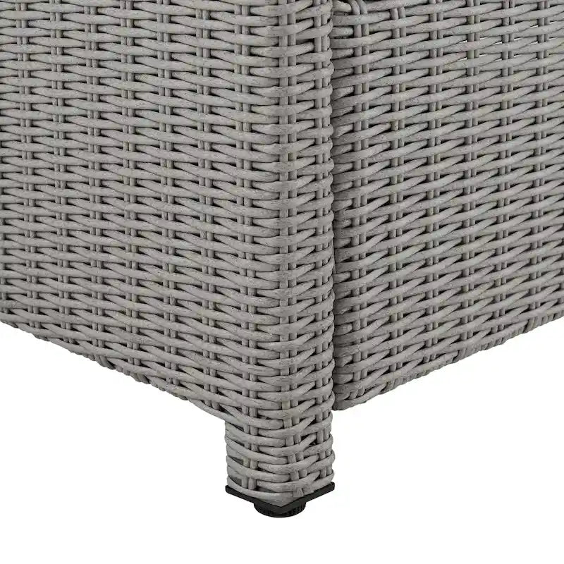 Canapé d'extérieur en résine tressée Bradenton - 80,5 cm (L) x 31,75 cm (P) x 32,5 cm (H)