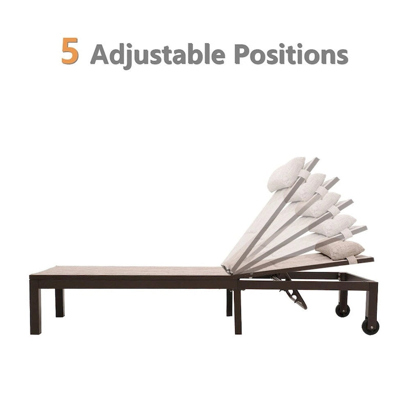 Chaise longue matelassée réglable Pellabant 2 pièces - Non disponible