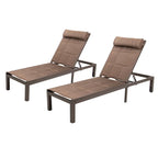 Chaise longue matelassée réglable Pellabant 2 pièces - Non disponible