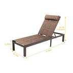 Chaise longue matelassée réglable Pellabant 2 pièces - Non disponible