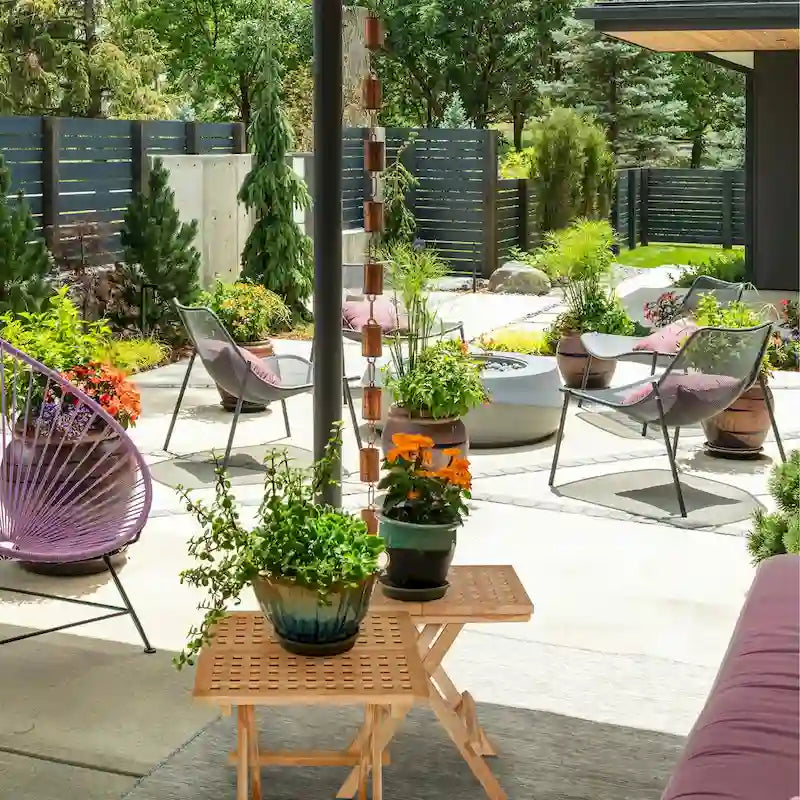 Table de pique-nique pliante carrée Seven Seas en teck avec poignée de transport