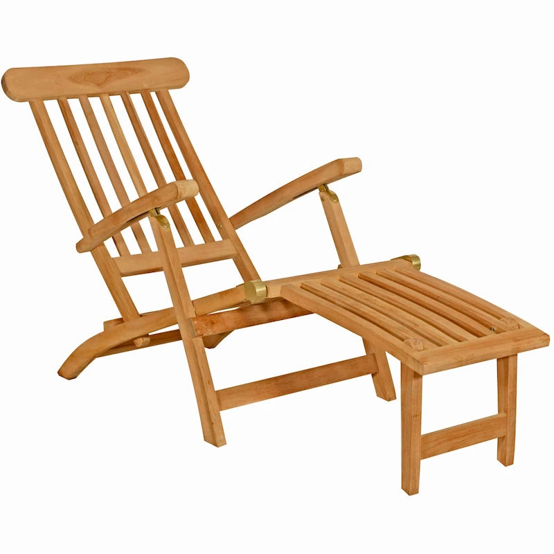 Chaise longue d'extérieur Seven Seas Teak Siesta Key