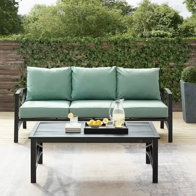Ensemble de canapés d'extérieur 2 pièces Crosley Kaplan - 79 cm (L) x 65 cm (P) x 32 cm (H)