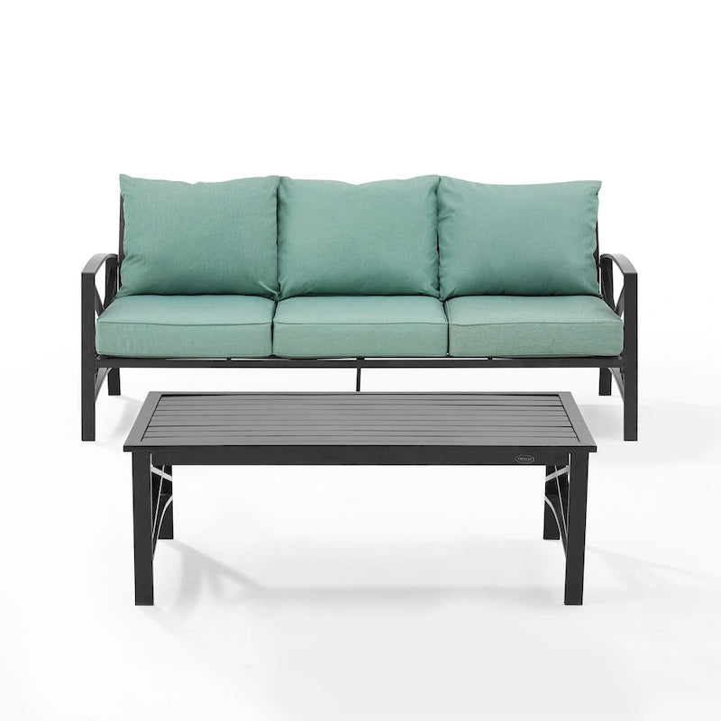 Ensemble de canapés d'extérieur 2 pièces Crosley Kaplan - 79 cm (L) x 65 cm (P) x 32 cm (H)