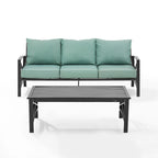 Ensemble de canapés d'extérieur 2 pièces Crosley Kaplan - 79 cm (L) x 65 cm (P) x 32 cm (H)