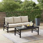 Ensemble de canapés d'extérieur 2 pièces Crosley Kaplan - 79 cm (L) x 65 cm (P) x 32 cm (H)
