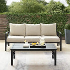 Ensemble de canapés d'extérieur 2 pièces Crosley Kaplan - 79 cm (L) x 65 cm (P) x 32 cm (H)