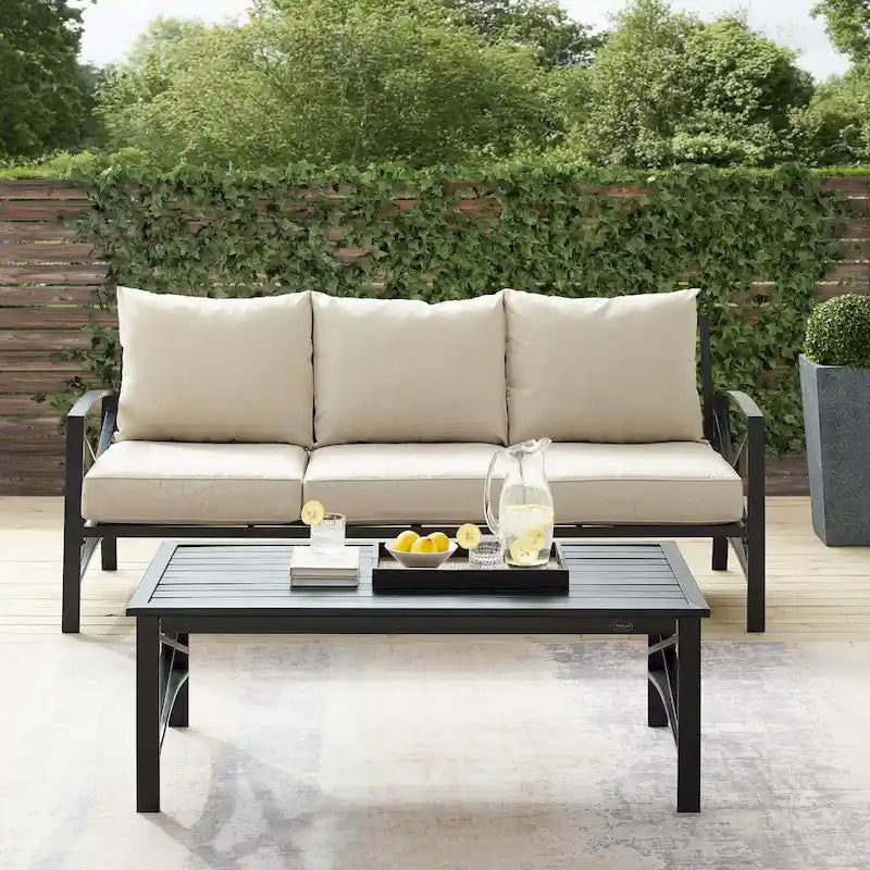 Ensemble de canapés d'extérieur 2 pièces Crosley Kaplan - 79 cm (L) x 65 cm (P) x 32 cm (H)