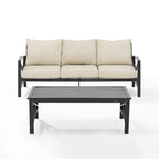 Ensemble de canapés d'extérieur 2 pièces Crosley Kaplan - 79 cm (L) x 65 cm (P) x 32 cm (H)