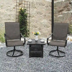 Ensemble de mobilier de salle à manger bistro en métal 3 pièces MAISON ARTS