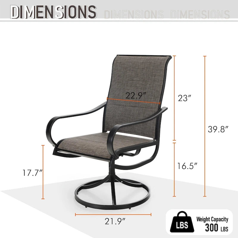 Ensemble de mobilier de salle à manger bistro en métal 3 pièces MAISON ARTS