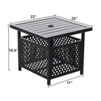 Ensemble de mobilier de salle à manger bistro en métal 3 pièces MAISON ARTS