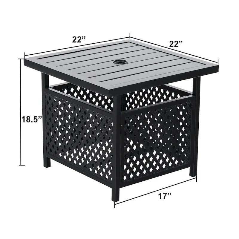 Ensemble de mobilier de salle à manger bistro en métal 3 pièces MAISON ARTS