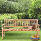 Banc de jardin et terrasse en teck Chic Teak Castle avec accoudoirs, 1,83 m (6 pieds).