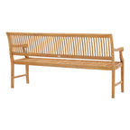Banc de jardin et terrasse en teck Chic Teak Castle avec accoudoirs, 1,83 m (6 pieds).