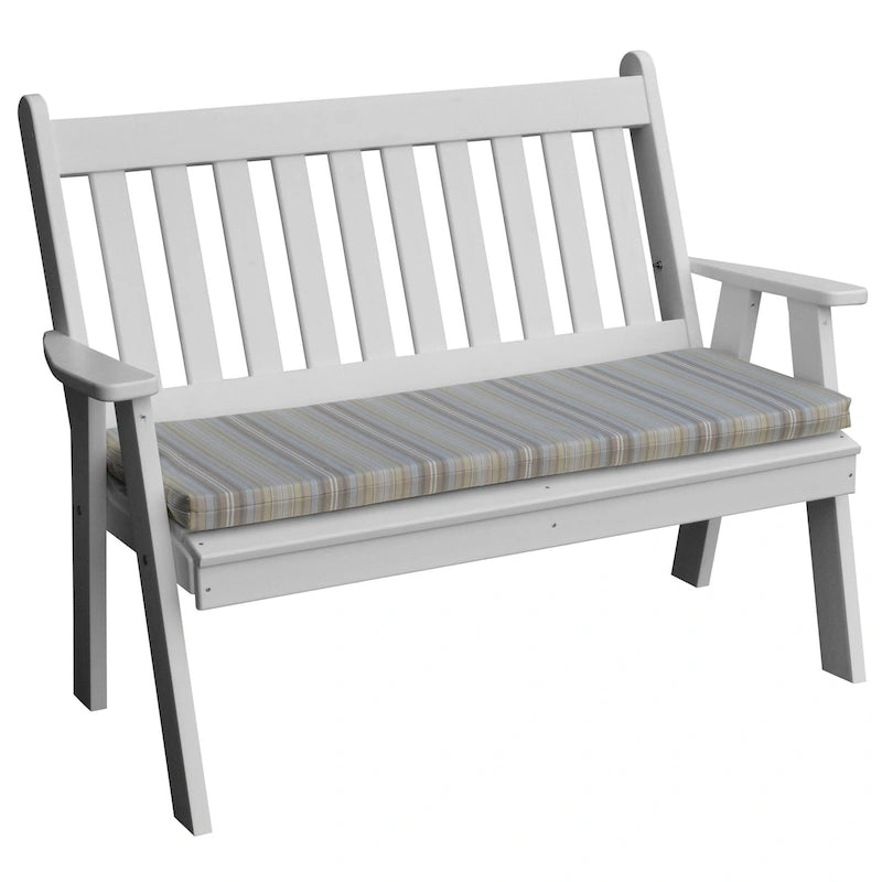 Banc de jardin anglais traditionnel en polyéthylène de 120 cm