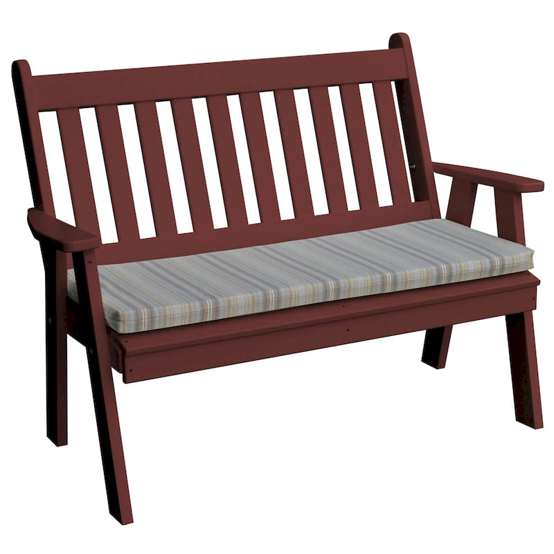 Banc de jardin anglais traditionnel en polyéthylène de 120 cm