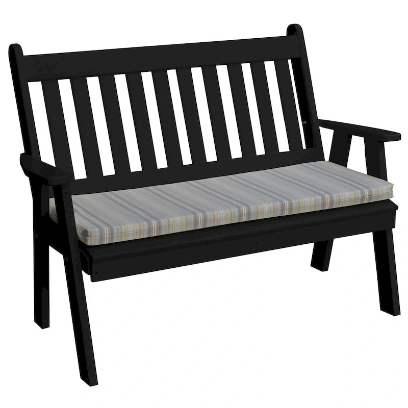 Banc de jardin anglais traditionnel en polyéthylène de 120 cm