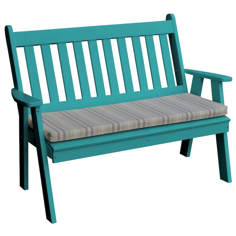 Banc de jardin anglais traditionnel en polyéthylène de 120 cm