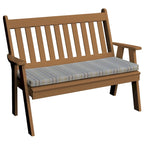 Banc de jardin anglais traditionnel en polyéthylène de 120 cm
