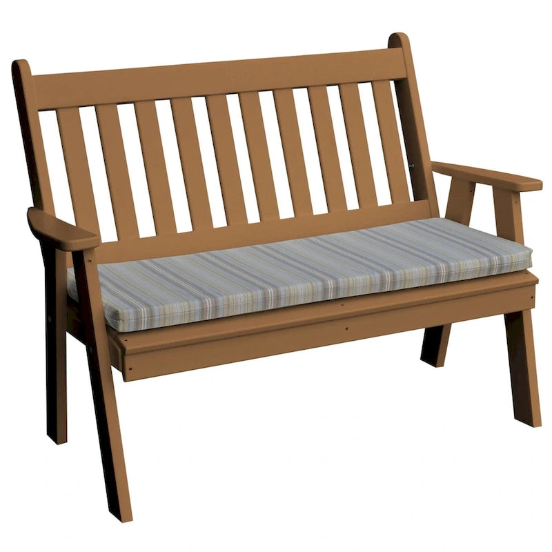 Banc de jardin anglais traditionnel en polyéthylène de 120 cm