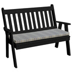 Banc de jardin anglais traditionnel en polyéthylène de 120 cm