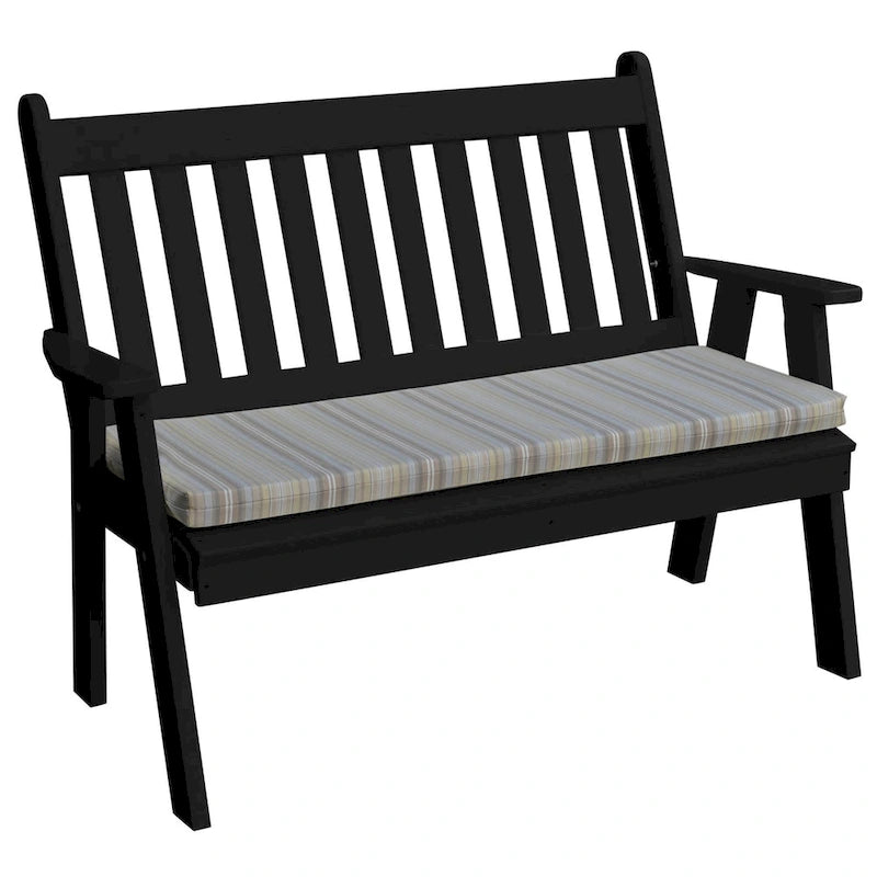 Banc de jardin anglais traditionnel en polyéthylène de 120 cm